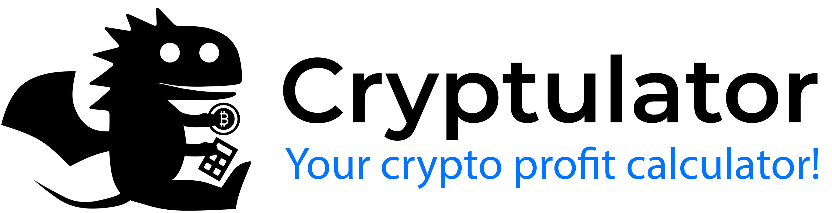 The Cryptulator Dragon logo with text that says Cryptulator: Your Crypto Profit Calculator